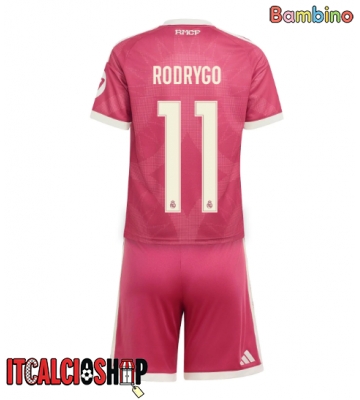 Real Madrid Rodrygo Goes #11 Terza Maglia Bambino 2026-27 Manica Corta (+ Pantaloni corti)